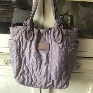 Marc Jacobs Quilted Nylon Medium Tote Bag Purple